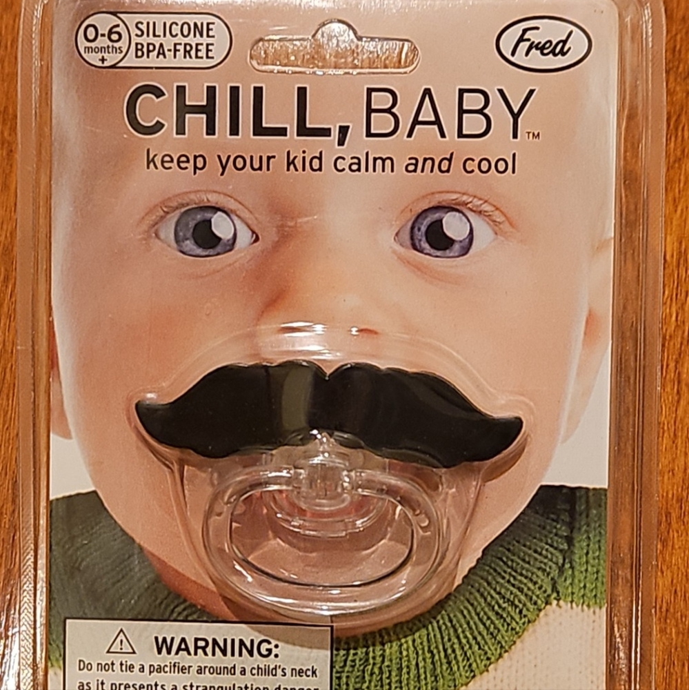 Fred Chill Baby Mustache Pacifier - NWT